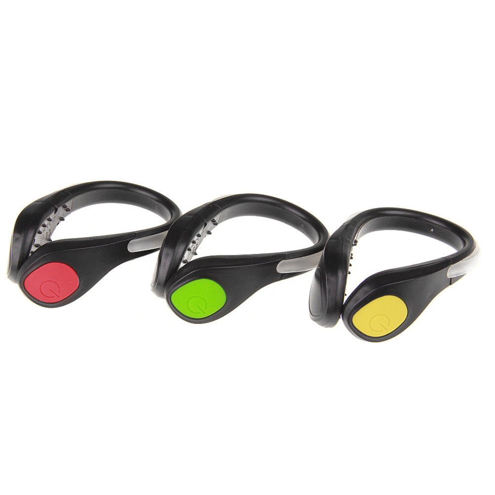Running Gear Green - 1 個グリーン LED シューズクリップランニング安全ギアジョギングサイクリングウォーキング用 LED シューズクリップナイトランニングギアクリップ