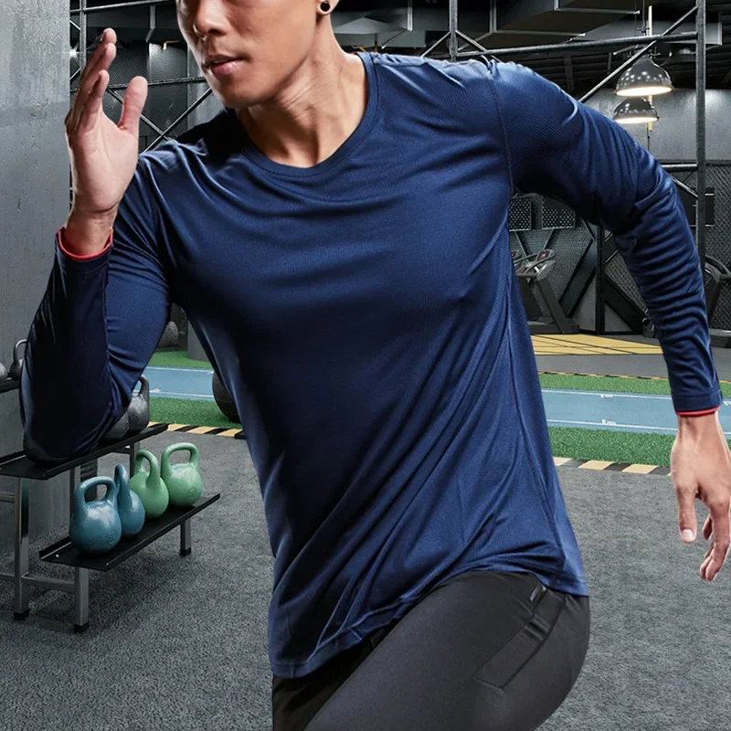 メンズ長袖スポーツシャツ,ランニング,ジム,フィットネス,ラ - Running Gear Winter のレビューと価格