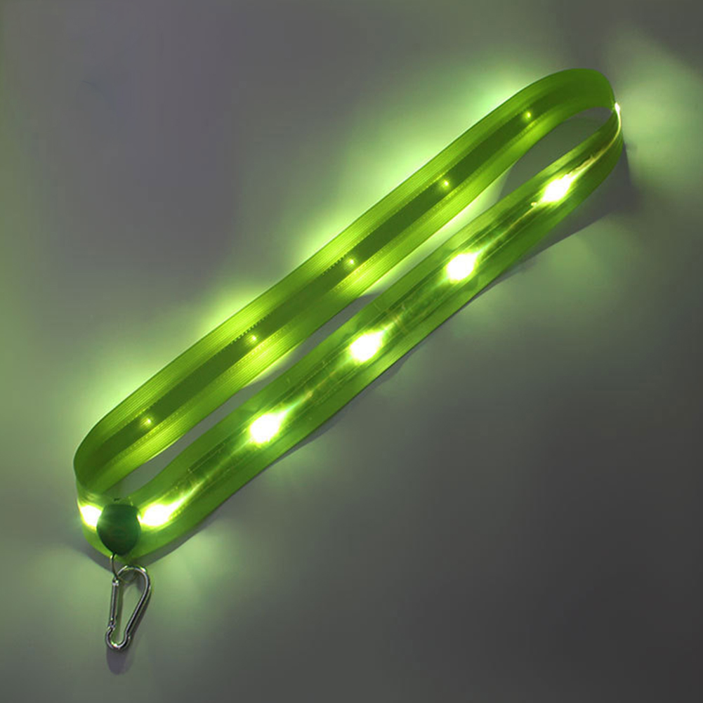 光るショルダーストラップ 充電式LED反射ランニングベルト  - Running Gear Green のレビューと価格