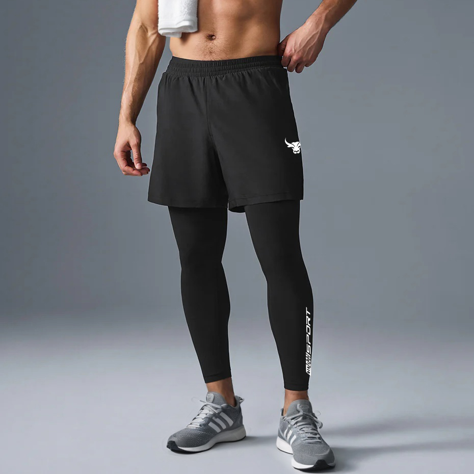 秋冬用ジョギングパンツ メンズ 2in1 アスレチック ジム - Running Gear Winter のレビューと価格