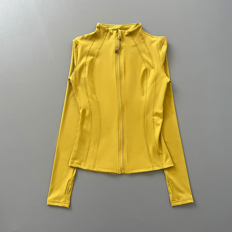 女性用フルジップ長袖アスレチックジャケット、サムホール付き、 - Running Gear のレビューと価格