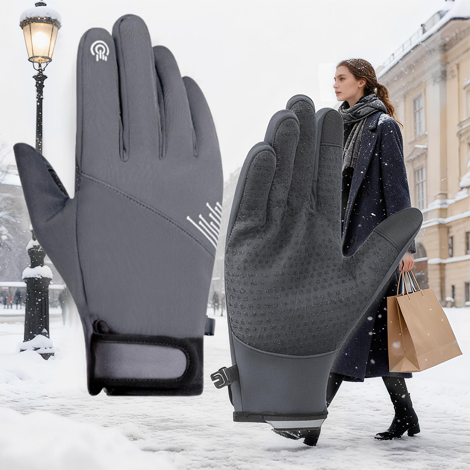 冬用手袋 女性用 防風 タッチスクリーン対応 寒さ対策 スノ - Running Gear Cold Weather のレビューと価格