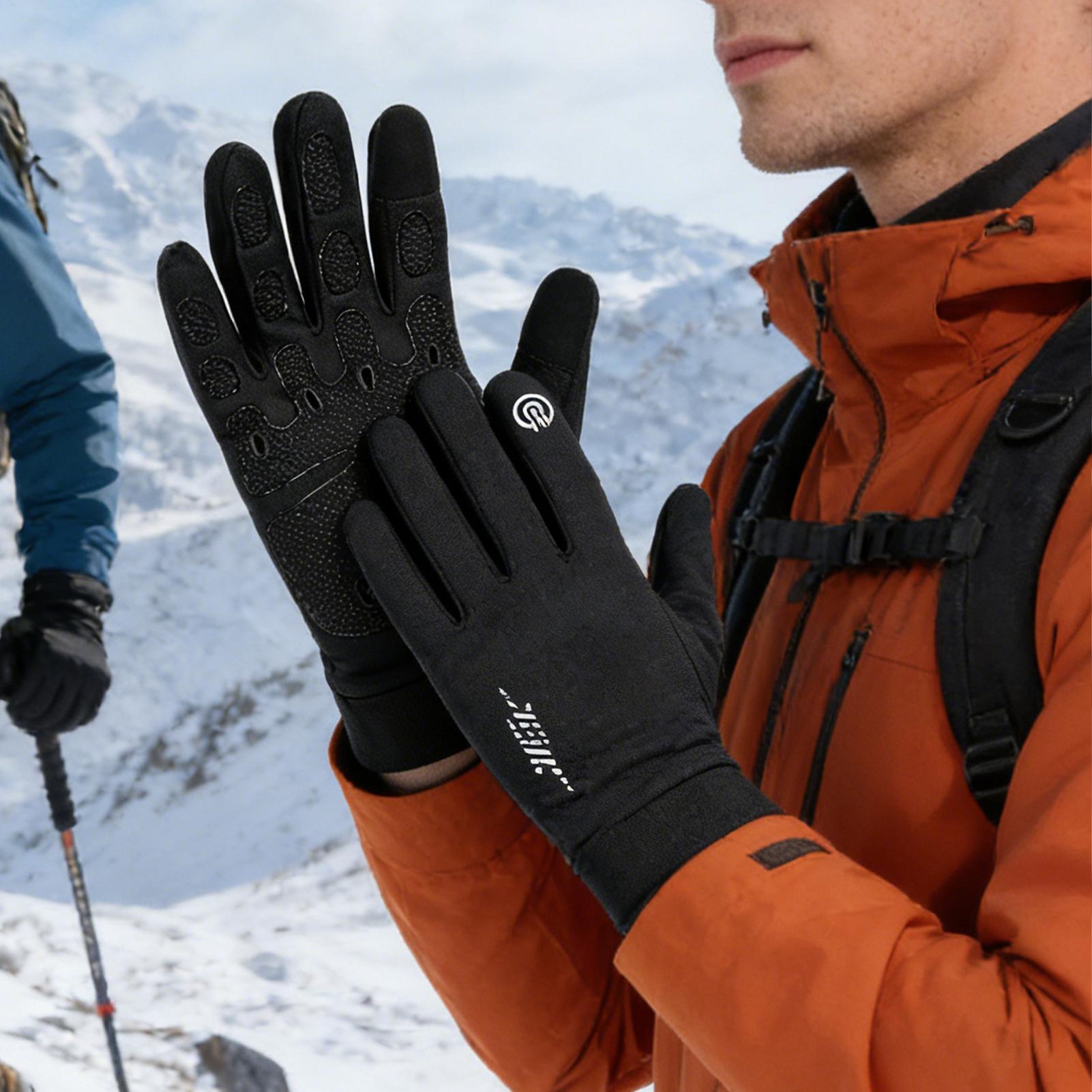 暖かいサイクリンググローブ フルフィンガー 寒い天候用 アウ - Running Gear Cold Weather のレビューと価格
