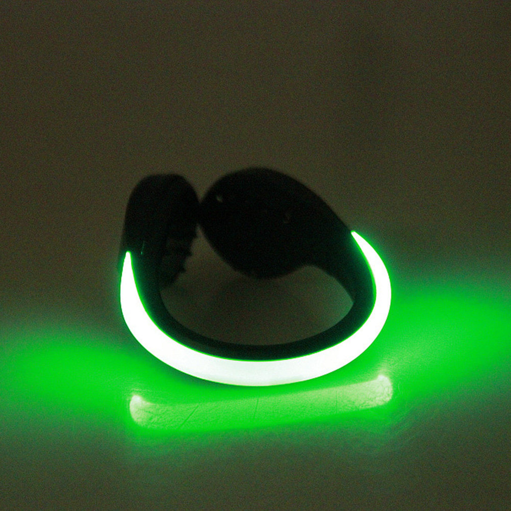 1 個 LED フラッシュシューズクリップグリーン明るい安全 - Running Gear Green のレビューと価格