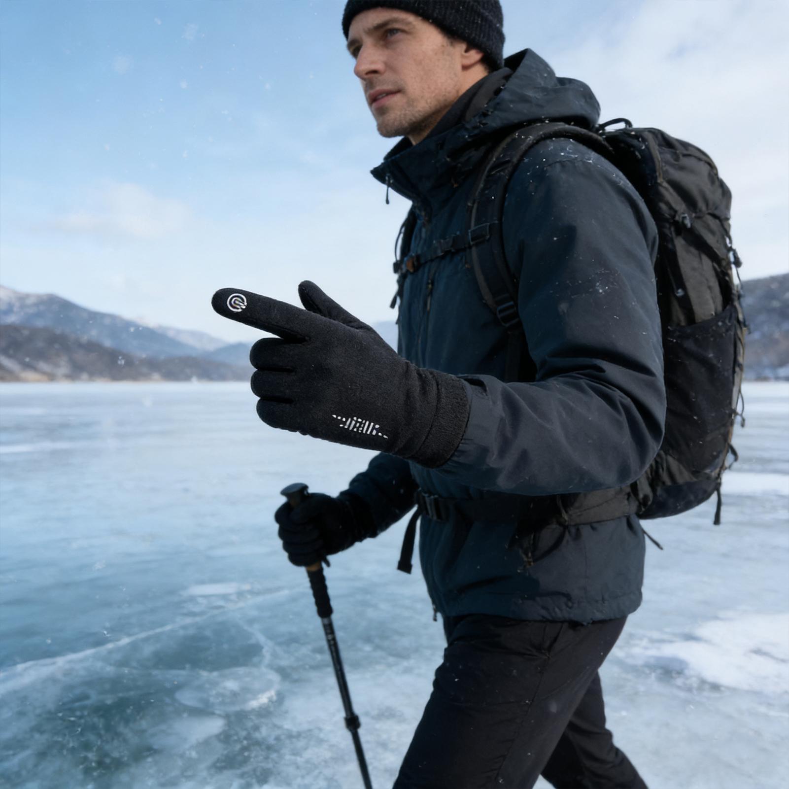 暖かいサイクリンググローブ フルフィンガー 寒い天候用 アウ - Running Gear Cold Weather のレビューと価格