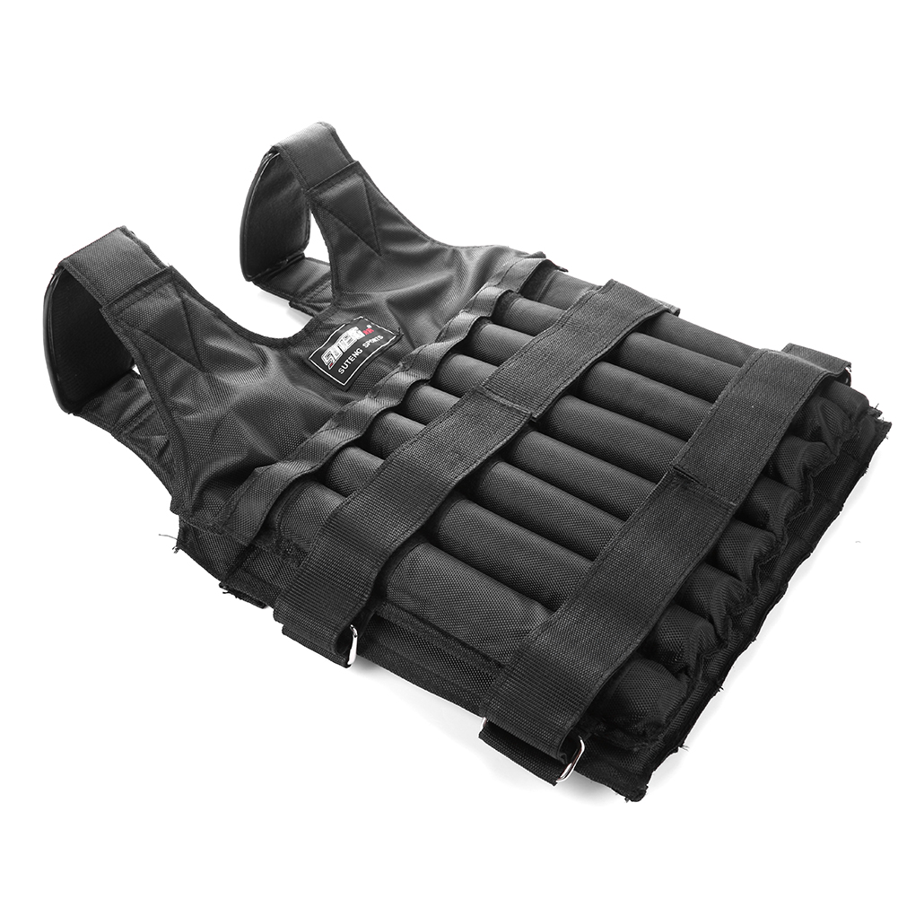 1 - 110LBS 調節可能な加重ベストランニングローディ - Running Gear のレビューと価格