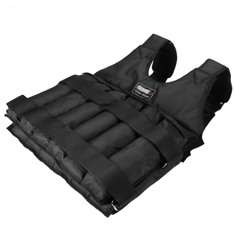1 - 110LBS 調節可能な加重ベストランニングローディ - Running Gear のレビューと価格